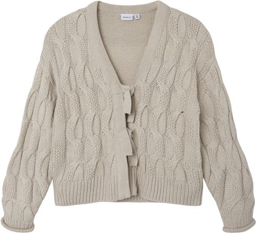 Name It Nkfkimmao LS Knit Card Str 122/128 - Peyote Melange Cardigans hos Magasin