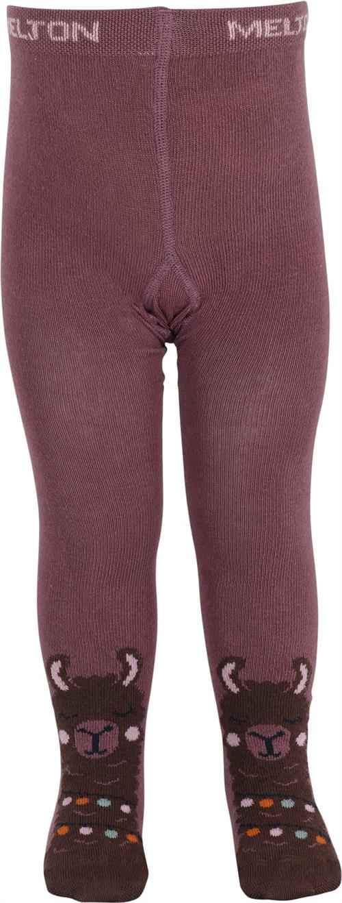 Melton Llama Tights Str 80/86 - Grape Shake Strømper Bomuld hos Magasin