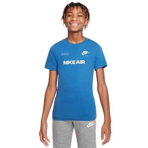 Se Nike Nike AIR BIG Kids' (Boys') TS Str 147-158 / L - Blue Kortærmede T-shirts Bomuld hos Magasin ved Magasin