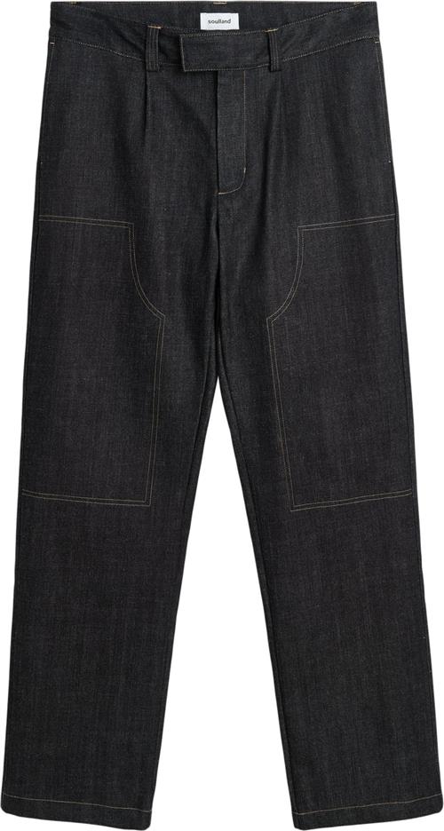 Soulland Emery Pants Kvinde Indigo Bukser Str M/L - Bomuld hos Magasin