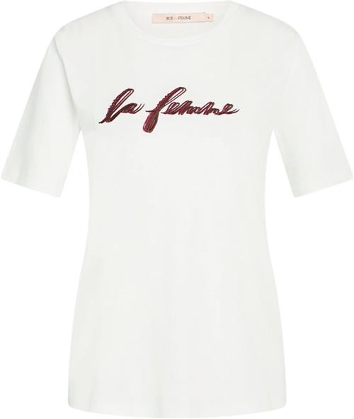 Rue de Femme ¤ Natacha Tshirt RdF ¤ Kvinde Offwhite Kortærmede T-shirts Str XS - hos Magasin