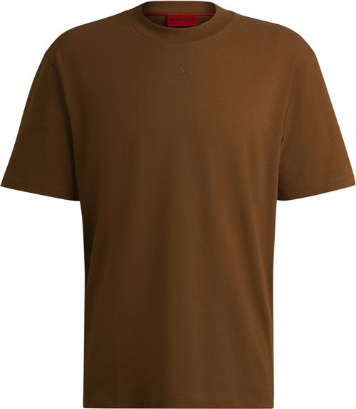 HUGO Dapolino Mand Medium Brown Kortærmede T-shirts Str L - hos Magasin