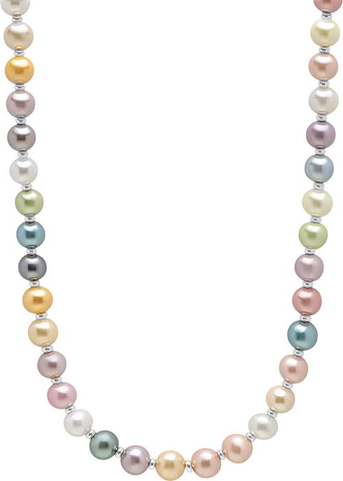 Nialaya Pastel Pearl Necklace With Stainless Steel ONE SIZE - Halskæder hos Magasin