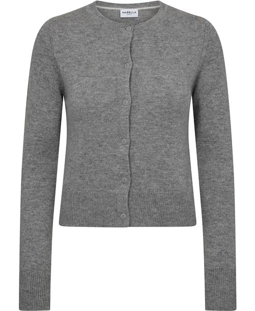 Se Marella Graphic Kvinde Melange Grey Cardigans Str M - Uld hos Magasin ved Magasin