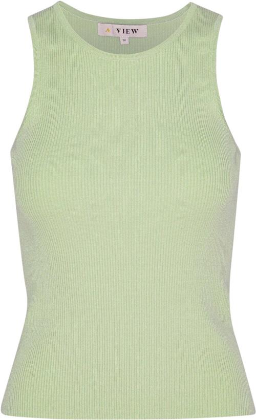 A-VIEW Rib Knit Tank top Kvinde Mint Tanktoppe Tight Fit Str S - hos Magasin