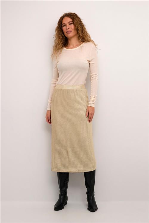 Culture Cuanja Skirt Kvinde Gold Midi Nederdele Str XL - hos Magasin