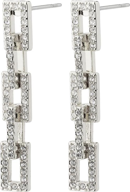 Se Pilgrim Coby Recycled Crystal Earrings Silverplated one size - Ørestikker hos Magasin ved Magasin