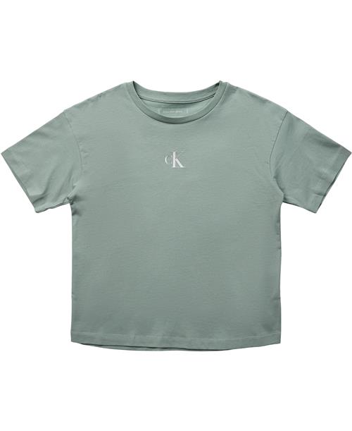 Se Calvin Klein CK Logo Boxy Tshirt Str 16 - Jadeite Kortærmede T-shirts hos Magasin ved Magasin