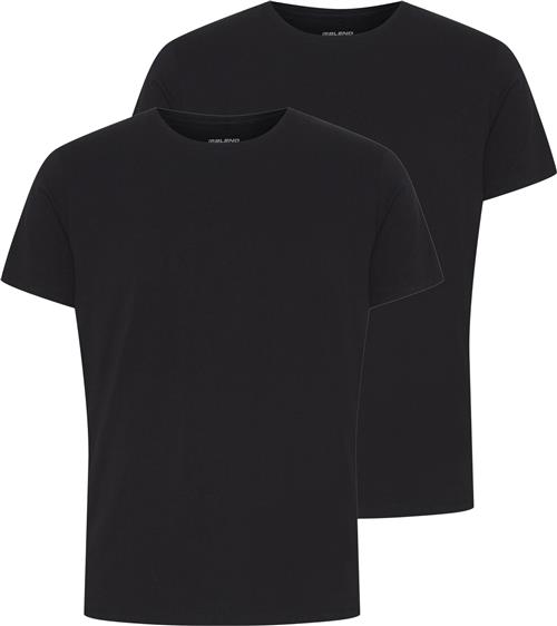 Blend Bhdinton Crew Neck tee 2pack Noos Mand Black Kortærmede T-shirts Slim Fit Str M - hos Magasin