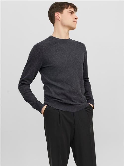 Jack & Jones Jjeemil Knit Crew Neck Noos Mand Dark Grey Melange Sweaters Str XL - hos Magasin