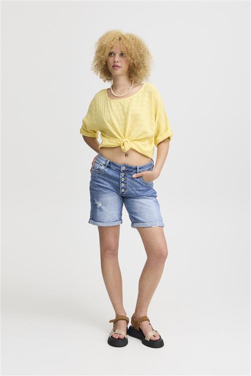 Se Sorbet Sbguddi Denim Shorts Kvinde Jeans Blue Denim Shorts Str L Denim - hos Magasin ved Magasin