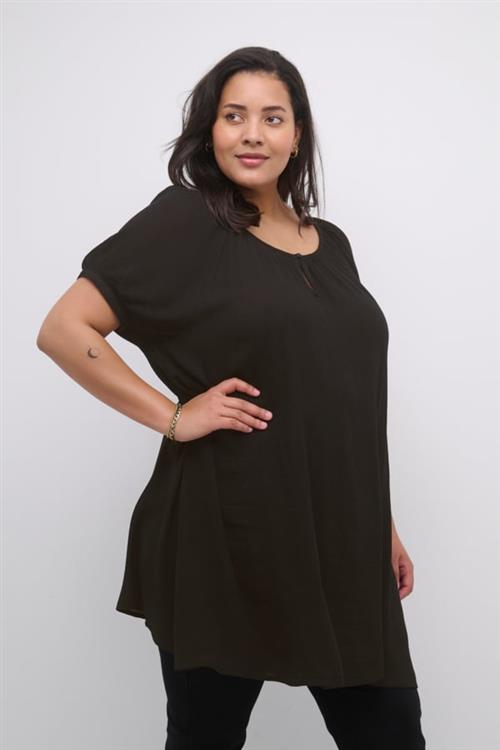 Kaffe Curve Kcami SS Tunic Kvinde Black Deep Tunikaer Str 44 - hos Magasin