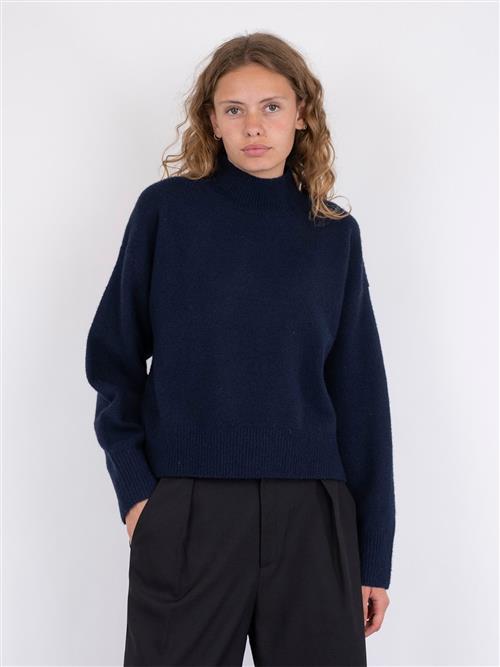 Se Neo Noir Paulina Knit Blouse Kvinde Navy Sweaters Str 40 - hos Magasin ved Magasin