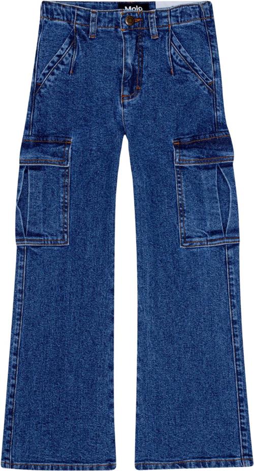 Molo Addy Str 8 år / 128 cm - Blå Jeans Bomuld hos Magasin