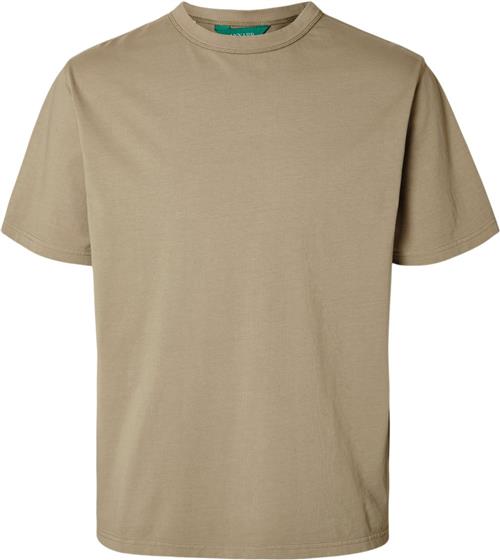 Annarr Anrro Garment DYE SS Oneck TEE Mand Weathered Teak Kortærmede T-shirts Str L - hos Magasin