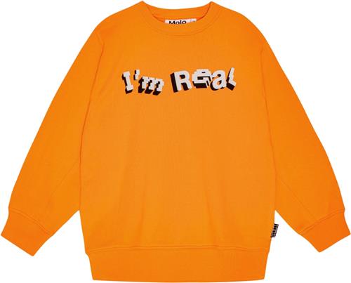 Molo Magni Str 7 år / 122 cm - Orange Sweatshirts Bomuld hos Magasin