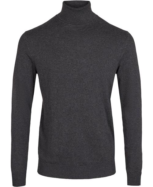 Jack & Jones Jjeemil Knit Roll Neck Noos Mand Dark Grey Melange Turtlenecks Str XS - hos Magasin