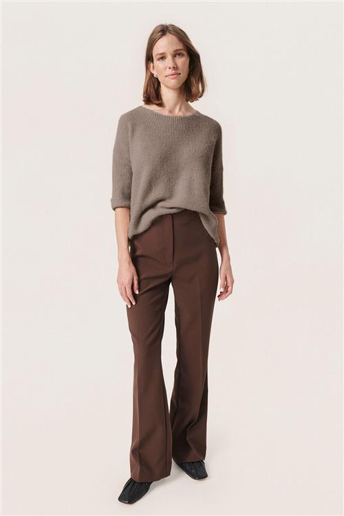 Se Soaked in Luxury Sltuesday Jumper Kvinde Walnut Sweaters Casual Fit Str L - hos Magasin ved Magasin