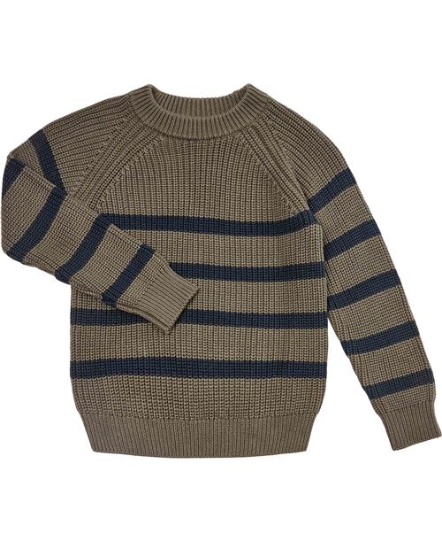 BAKITO by Magasin Du Nord Collection BAKITO by Magasin Taylor Pullover Organic Str 4 Beetle / Navy Blazer Stripe Strik Bomuld