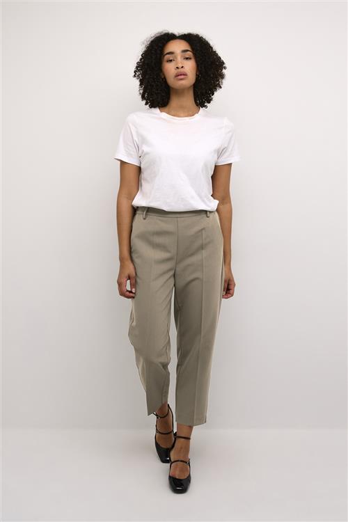 Se Kaffe Kasakura HW Cropped Pants Kvinde Major Brown Bukser Str 44 - hos Magasin ved Magasin