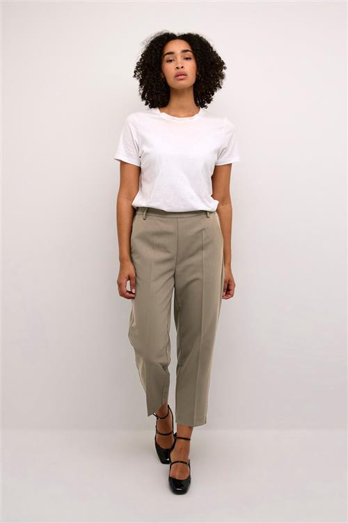 Se Kaffe Kasakura HW Cropped Pants Kvinde Major Brown Bukser Str 36 - hos Magasin ved Magasin