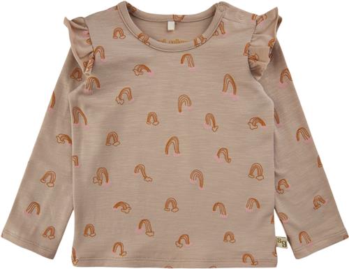 Soft Gallery Sgbaby Bella Frill Rainbow LS Tee Str 24m - Cuban Sand Bluser Bomuld hos Magasin