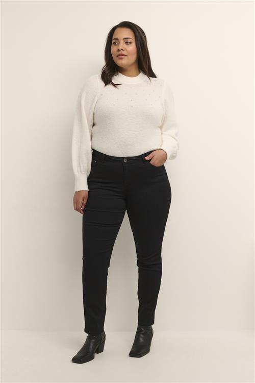 Kaffe Curve Kcwilla Ida Slim Jeans Kvinde Black Deep Skinny Jeans Str 50 - hos Magasin