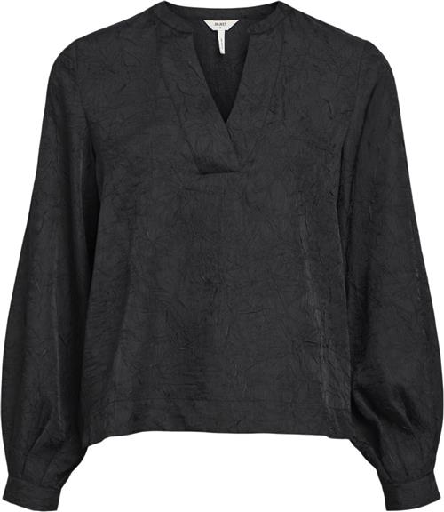 Se Object Objjohnson RE L/S Vneck TOP Noos Kvinde Black Toppe Str 40 - hos Magasin ved Magasin