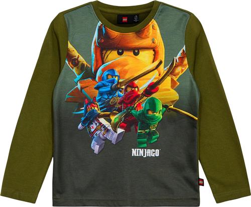 Se LEGO kidswear/LEGO børnetøj Lwtano 619 T-shirt L/S Str 140 cm - Dark Khaki Bluser hos Magasin ved Magasin