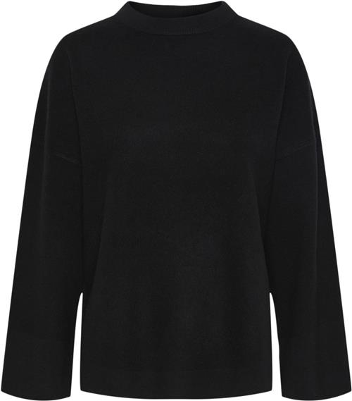 YAS Yasemilie Oneck Knit Pullover S. N Kvinde Sort Sweaters Relaxed Fit Str S - hos Magasin