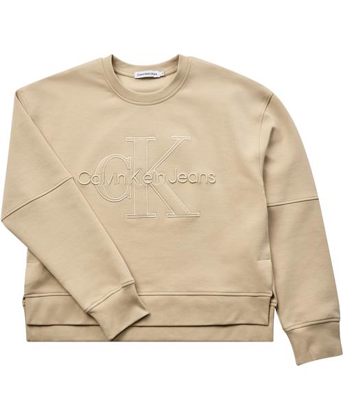 Calvin Klein Monogram Outline Sweatshirt Str 6 - Rae Sweatshirts hos Magasin