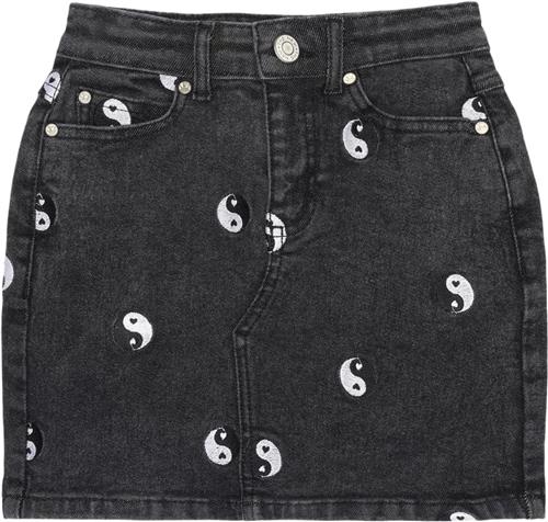 The New Tnlykke Denim Skirt Str 146-152 cm/11-12 år Denim Piger - Black Denim Wash Nederdele hos Magasin