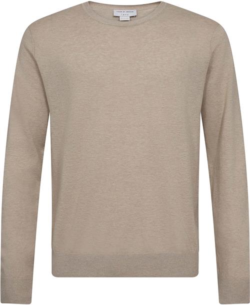 Tiger of Sweden Michas Mand Soft Latte Sweaters Str S - Bomuld hos Magasin