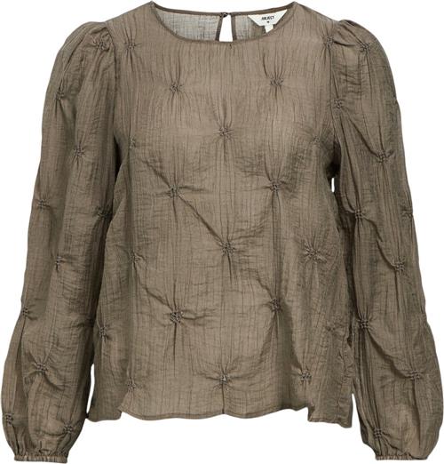 Object Objgabrielle RE L/S TOP 136 Kvinde Morel Toppe Str 38 - hos Magasin