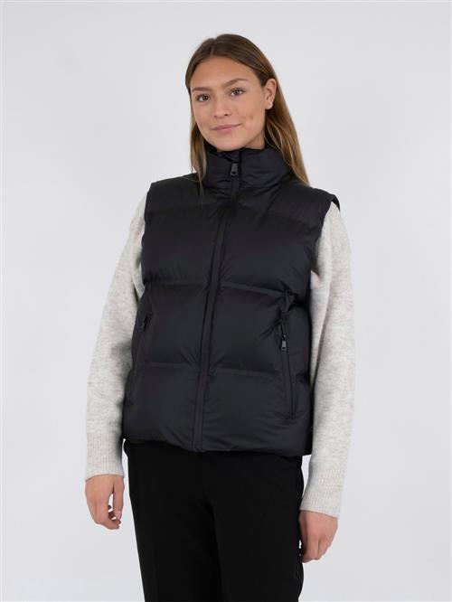 Se Neo Noir Annike C Puffer Waistcoat Kvinde Black Veste Str 40 - hos Magasin ved Magasin