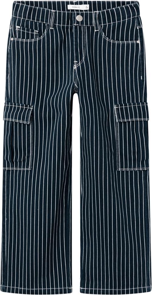 Name It Nkfrose Wide Twill Pant 9454td L Str 146 - Blå Bukser hos Magasin