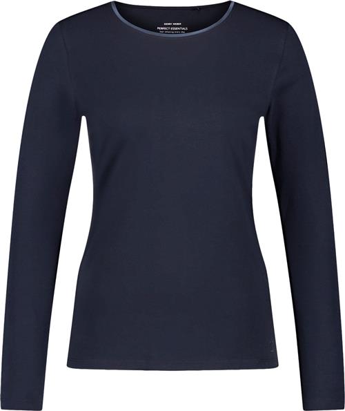 Gerry Weber Tshirt 1/2 Sleeve Kvinde Navy Kortærmede T-shirts Str 36 - hos Magasin