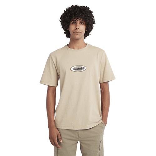 Se TIMBERLAND Oval Logo SS TEE Mand Yellow Kortærmede T-shirts Str L - Bomuld hos Magasin ved Magasin