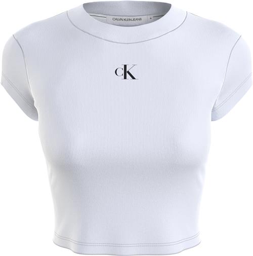 Calvin Klein CK RIB Baby TEE Kvinde Yaf Kortærmede T-shirts Str XS - hos Magasin