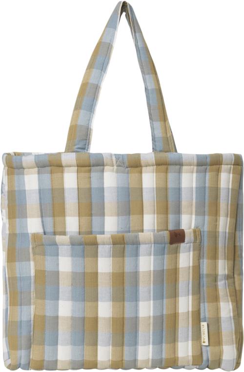 Fabelab Qulited Tote Bag Cottage Blue Checks - Cottage Blue Pusletasker & -Tilbehør Bomuld hos Magasin