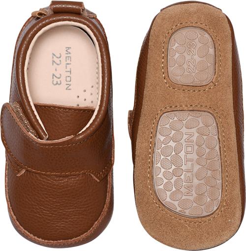 Se Melton Luxury Leather Slippers Velcro Tortoise Shell Hjemmesko Str 24/25 - Læder hos Magasin ved Magasin