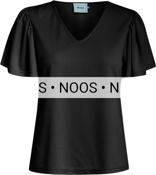 Minus Msrianne Vneck T-shirt Kvinde Black Kortærmede T-shirts Str S - hos Magasin