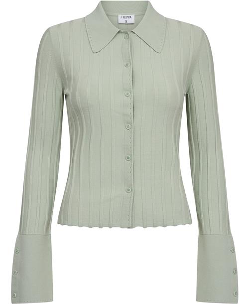 Filippa K Knitted Shirt Kvinde Mint Green Cardigans Str L - hos Magasin