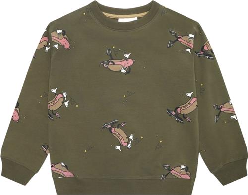 Se The New Tnlexington OS Sweatshirt Str 122-128 cm/7-8 år - Ivy Green Hot Dog Sweatshirts Bomuld hos Magasin ved Magasin