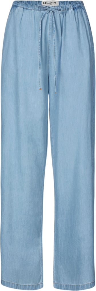 Se Lollys Laundry Billll Pants Kvinde Blue Bukser Med Brede Ben Regular Fit Str S - Denim hos Magasin ved Magasin