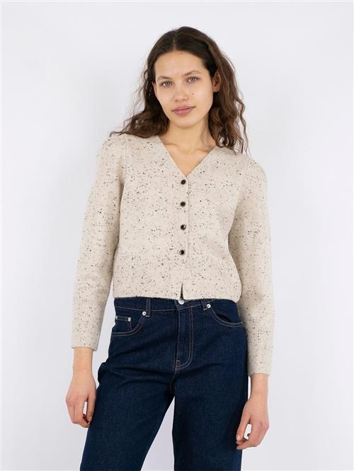 Neo Noir Hunter Multi Knit Cardigan Kvinde Beige Melange Cardigans Str 44 - hos Magasin