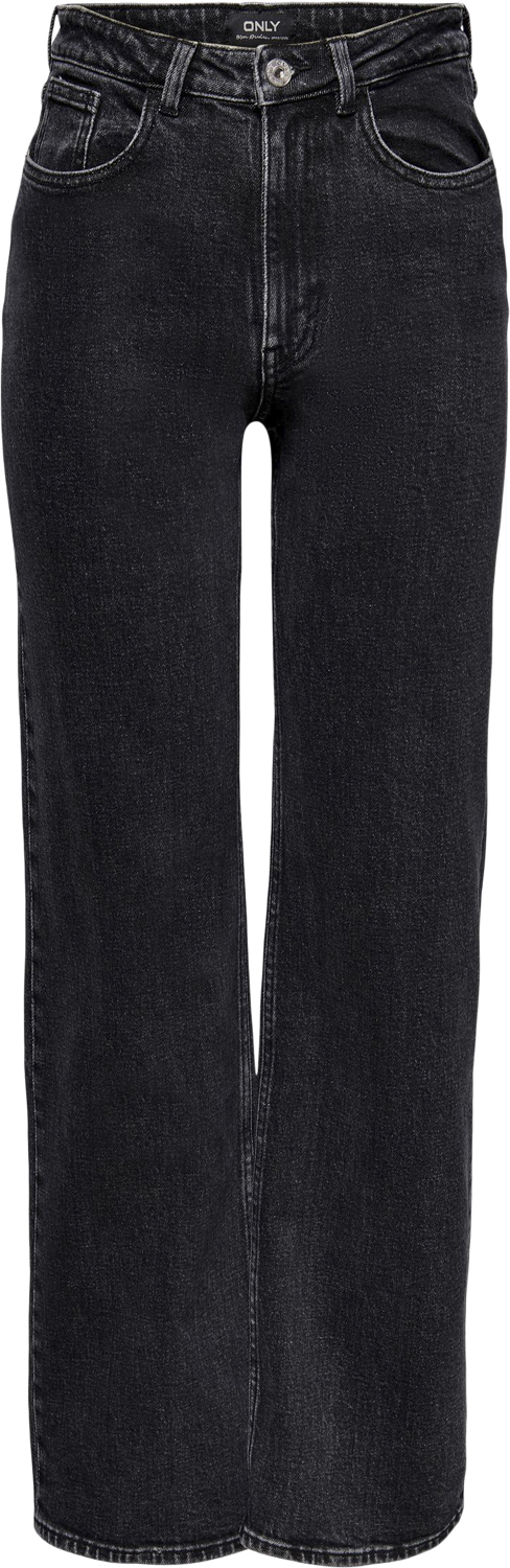 ONLY Onljuicy Life HW Wide LEG Nas244 NO Kvinde Black Denim/nas244 Wide Jeans Str "26/""30" - Bomuld hos Magasin