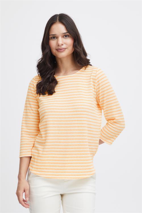 Se Fransa Frjosie TEE 2 Kvinde Apricot Wash Mix Langærmede T-shirts Regular Fit Str XL - hos Magasin ved Magasin