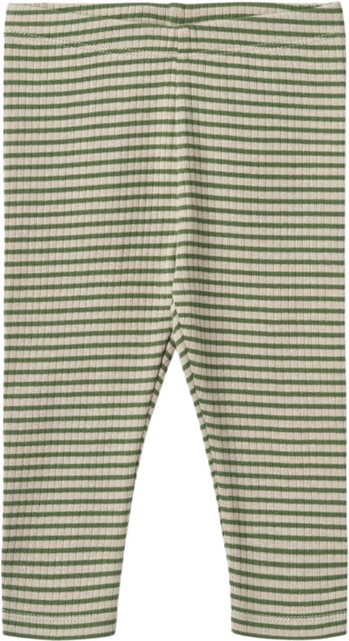 Se Wheat Jersey Leggings Jules Str 80/12m - Elm Green Stripe Leggings Bomuld hos Magasin ved Magasin