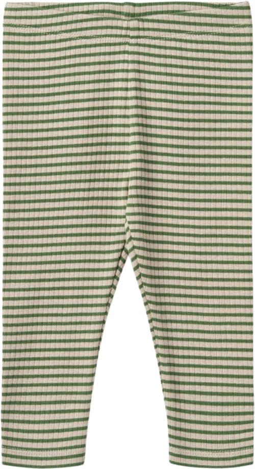 Wheat Jersey Leggings Jules Str 86/18m - Elm Green Stripe Leggings Bomuld hos Magasin